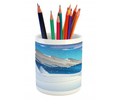 Mountainous Scenery Pencil Pen Holder