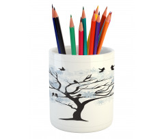 Branches with Birds Pencil Pen Holder