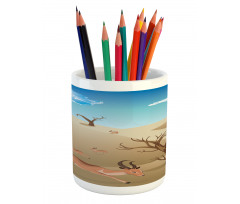 Animals and Bare Trees Pencil Pen Holder