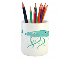 Letter J Cartoon Animal Pencil Pen Holder