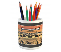 Exotic Tour Flag Pencil Pen Holder