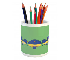 Humorous Tiny Avian Pencil Pen Holder