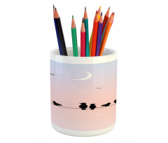 Pastel Tone Sky Moon Pencil Pen Holder