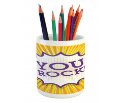 Inspirational Text Bubble Pencil Pen Holder