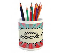 Sunbeams Halftone Graphic Pencil Pen Holder