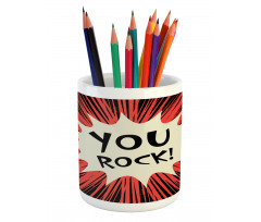 Comic Text Bubble Graphic Pencil Pen Holder