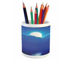 Moonlit Sky and Clouds Pencil Pen Holder