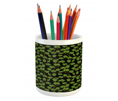 Botany Grape Leaves on Dark Pencil Pen Holder