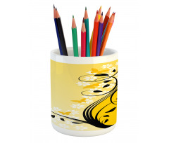 Butterfly Grape Leaves Art Pencil Pen Holder