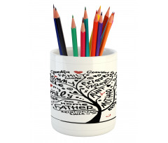 Calligraphic Doodling Pencil Pen Holder