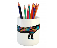 Animal Colorful Lines Pencil Pen Holder