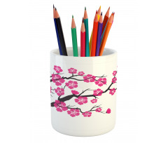 Floral Sakura Tree Pencil Pen Holder