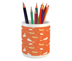 Birds with Heart Shapes Pencil Pen Holder