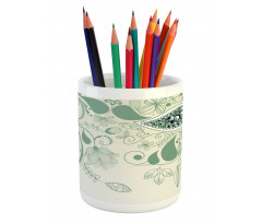 Floral Vintage Patterns Pencil Pen Holder