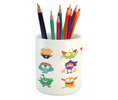 Funny Monsters Cartoon Art Pencil Pen Holder