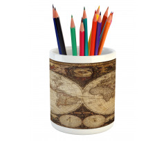 Historic Old Atlas Pencil Pen Holder