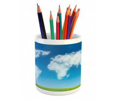 Colored Clouds in Sky Pencil Pen Holder