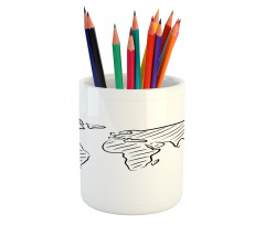 Sketch Outline Pencil Pen Holder