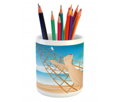 Hawaiian Ocean Hammock Pencil Pen Holder