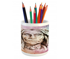 Chief Portrait Pencil Pen Holder