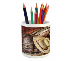 America Retro Rodeo Pencil Pen Holder