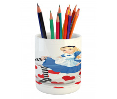 Alice with Cup Pencil Pen Holder