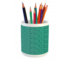 Hipster Jungle Art Pencil Pen Holder