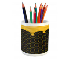 Honeycomb Dripping Beehive Pencil Pen Holder