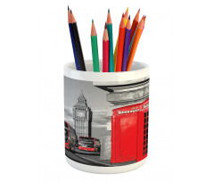 London Retro Phone Booth Pencil Pen Holder