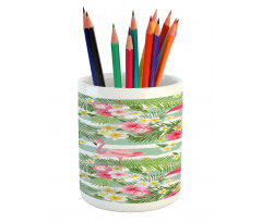 Exotic Hawaiian Leaf Pencil Pen Holder