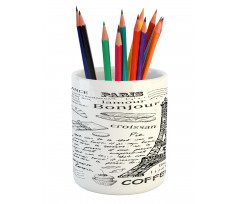 Bonjour Croissan Coffee Pencil Pen Holder