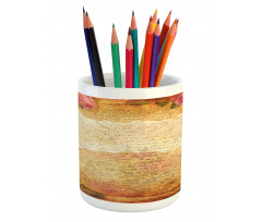 Floral Retro Nostalgic Pencil Pen Holder