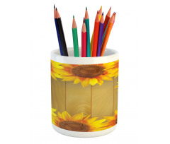 Flower Frame Circle Pencil Pen Holder