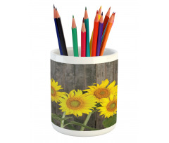 Helianthus Sunflowers Pencil Pen Holder