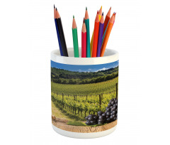 Vineyard Tuscany Grape Pencil Pen Holder