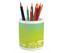 Wild Dandelion Blossoms Pencil Pen Holder