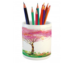 Spring Blossoming Tree Pencil Pen Holder