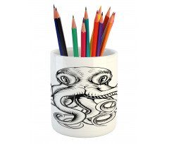 Sketch Monochrome Art Pencil Pen Holder