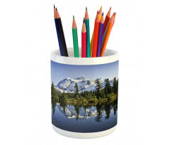 Tree and Snowy Nature Pencil Pen Holder