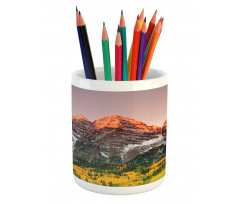 America Mountain Peaks Pencil Pen Holder