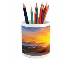 Colorful Sunset Sky Pencil Pen Holder