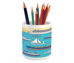 Ships Yacht Ferry Pencil Pen Holder