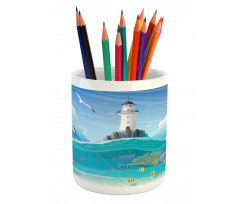 Watchtower Seagulls Pencil Pen Holder