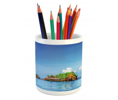 Idyllic Tropic Islands Pencil Pen Holder