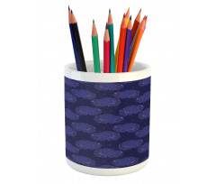 Zentangle Clouds Stars Graphic Pencil Pen Holder