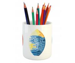 Surf Fun Water Sports Pencil Pen Holder