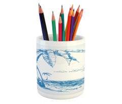 Surf Hawaiian Beach Pencil Pen Holder