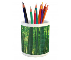 Green Wild Exotic Bamboo Pencil Pen Holder