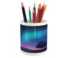 Aurora Borealis Tree Pencil Pen Holder