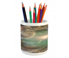 Eagle Thunder Clouds Pencil Pen Holder